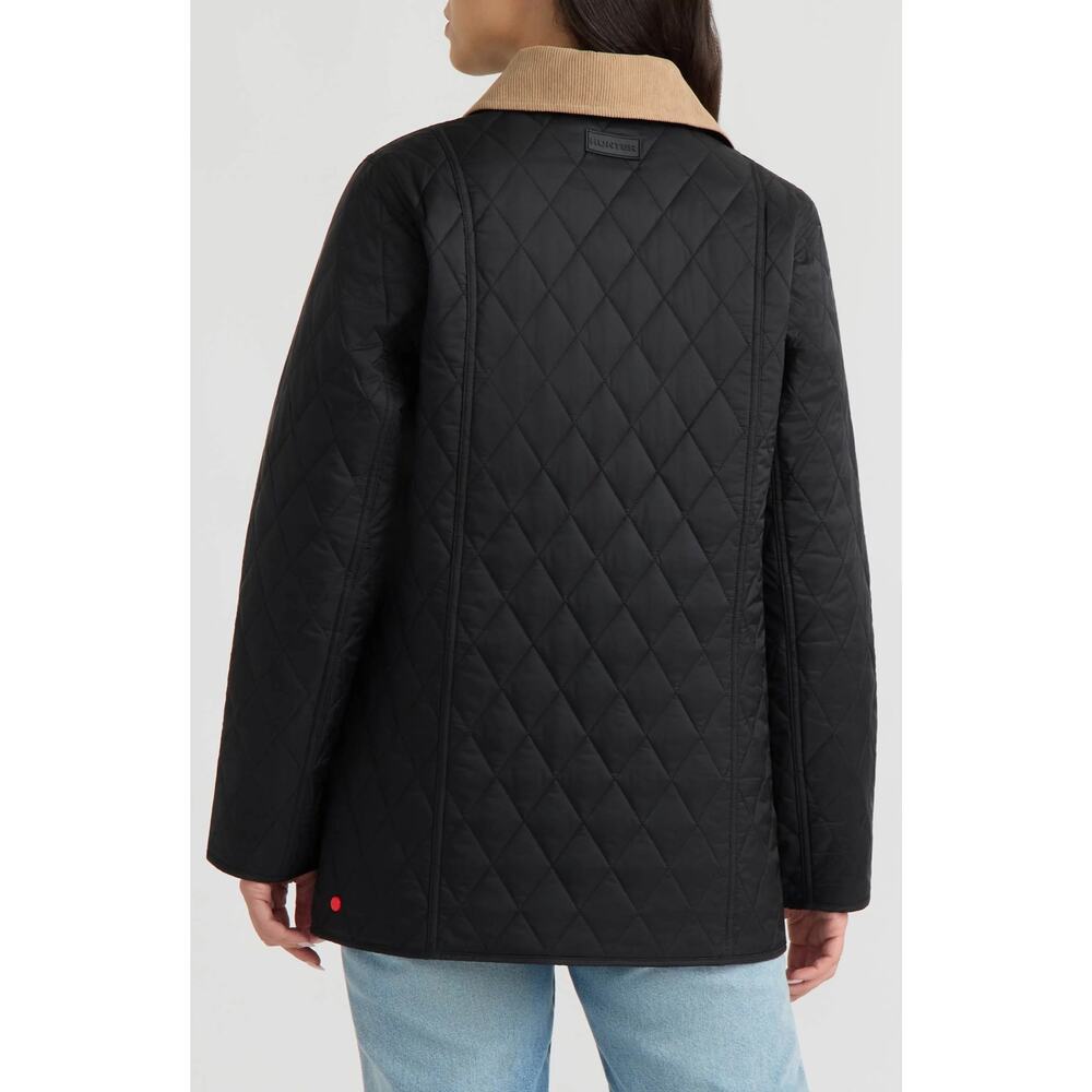 Hunter Black Rachel Diamond Quilted Barn Jacket Size Medium - Picture 3 of 4